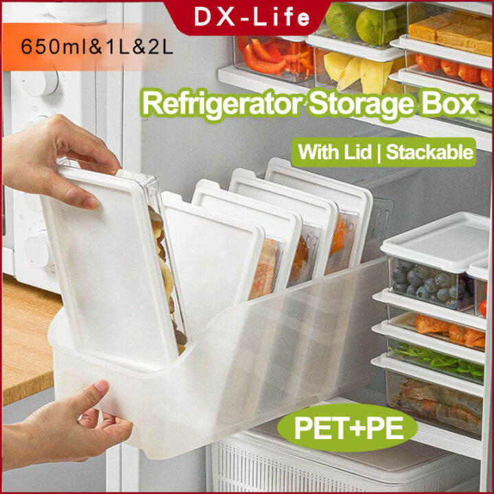 Refrigerator Storage Box Transparent Freezer Food Storage Containers
