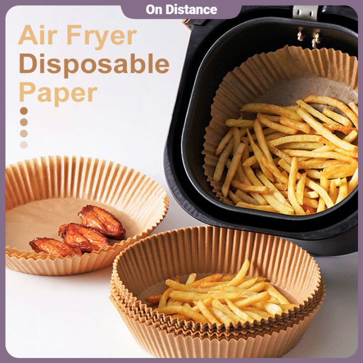 Air Fryer Disposable Aluminum Foil Liners, 20PCS Non-stick Air Fryer Liner  Oil-proof, Water-proof, Food Grade Cookware for Baking Roasting Frying