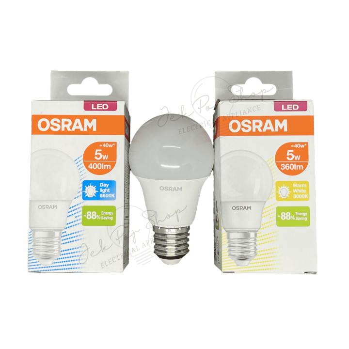 หลอดไฟ-หลอด-led-bulb-หลอดประหยัดไฟ-ขั้ว-e27-ขนาด-5w-7w-9w-12w-14w-สีขาว-daylight-และ-สีวอร์มไวท์-warmwhite-ยี่ห้อ-osram