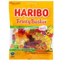 เยลลี่ฮาริโบ ฟรุตตี้ บาสเกต เยลลี่รสผลไม้รวม เนื้อนิ่มกว่าเดิม Haribo Fruity Basket 160g.