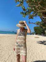 SPICIEST BEACHWEAR | Sorrel Beach Dress // Beige | เดรส เสื้อคลุมชุดว่ายน้ำ เสื้อคลุมบิกินี่ ชุดไปทะเล