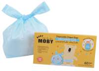 Baby Moby เบบี้ โมบี้ ถุงขยะกลิ่นแป้ง (1 กล่อง) 60 ถุง/กล่อง