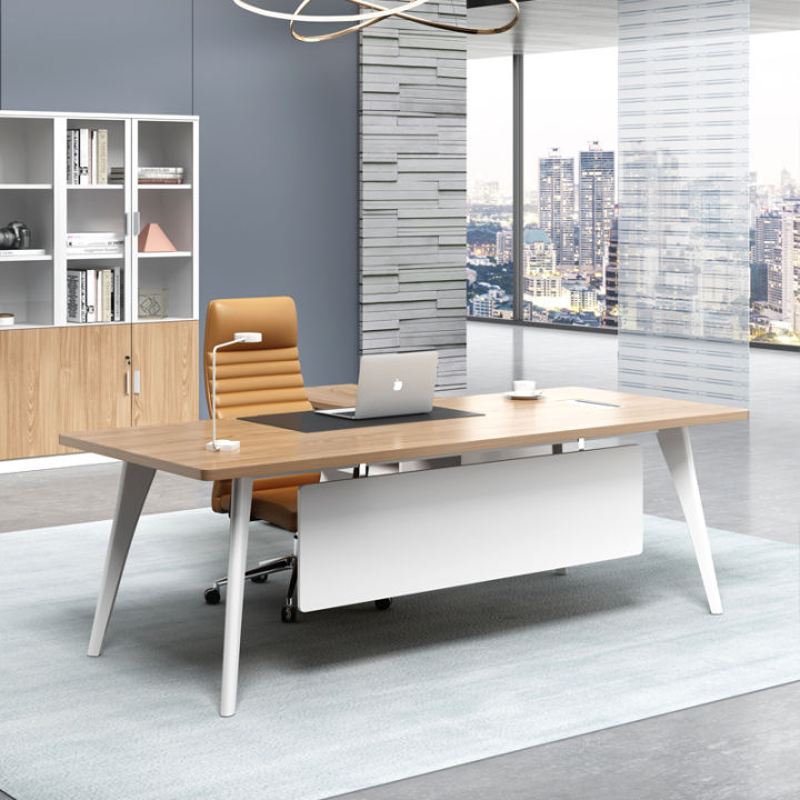 Boss Office Desk and Chair 1.8M Modern Simple Office Desk Office ...