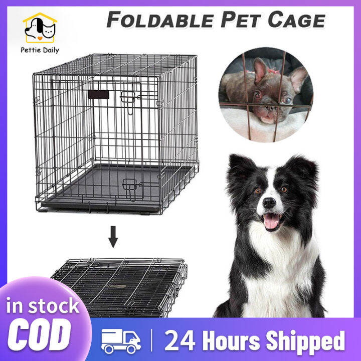 Thickframe Heavy Duty Dog Cage Pet Cage with Poop Pet Cages Dog Cat