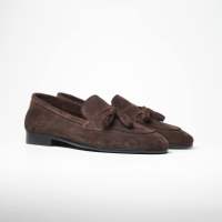 Grand Tassel Loafer Unlined : Brown Suede