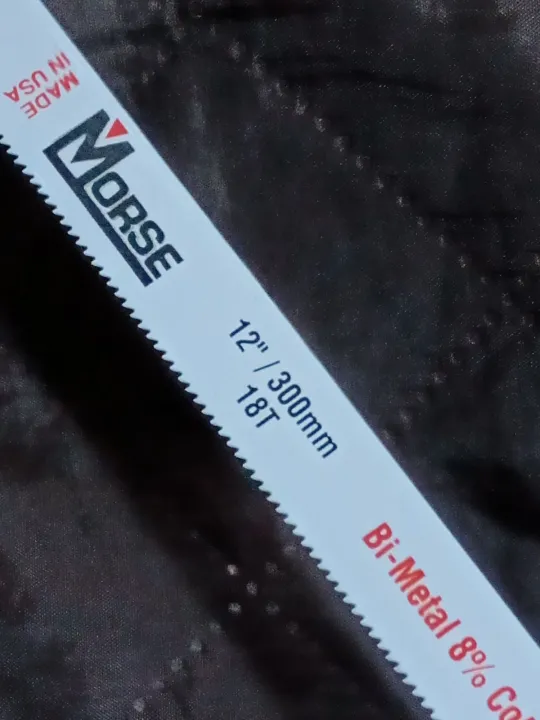 "MORSE" Hacksaw Blade 12" / 300mm 18tpi BiMetal 8 cobalt Lazada PH