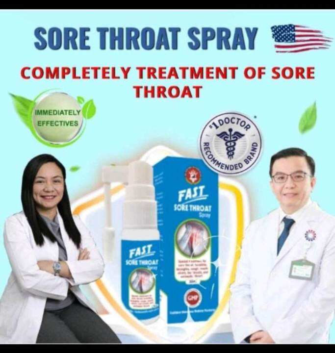 Authentic FAST SORE THROAT SPRAY Sore Throat Treatment / 30ml Lazada PH