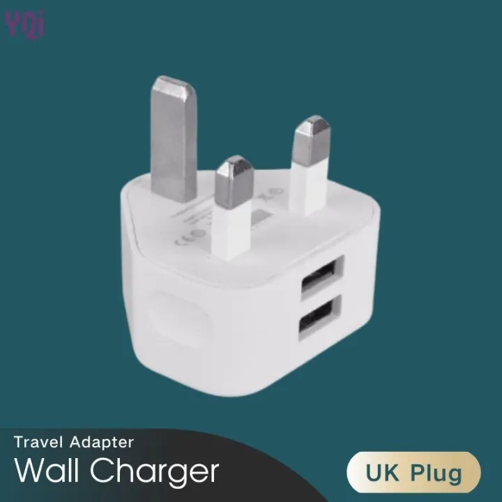 UK Plug 3 Pin USB Plug Adapter Charger Power Plug Wall Socket USB Port for mobile phone tablets