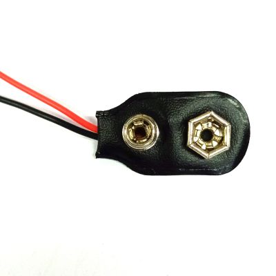 ขั้วแบตเตอรี่ 9v Battery Holder Clip Snap On Connector Cable Lead Black