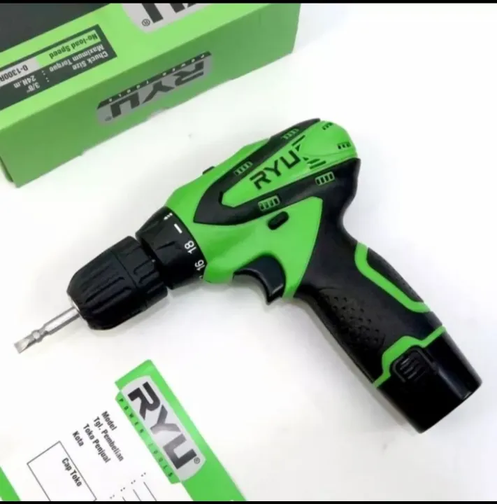 Ryu Cordless Drill Rcd V Bor Baterai Original Lazada Indonesia