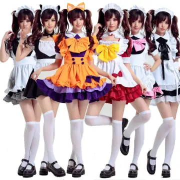 Women Black White Maid Outfit Cute Lolita Dress 2023 New Anime Cosplay  Costume Full Set Cafe Apron Party Uniform Sexy Lingerie - Cosplay Costumes  - AliExpress