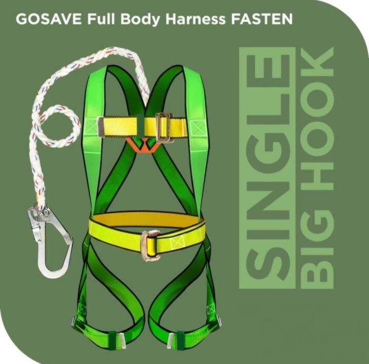 Full Body Harness Single Big Hook Fasten Plus Tali Dada Safety Body
