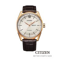 CITIZEN นาฬิกาข้อมือผู้ชาย Eco-Drive AW0082-19A Leather Mens Watch (พลังงานแสง)