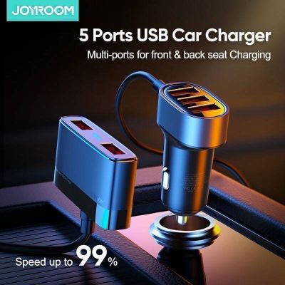 Joyroom JR-CL03 Car Charger 5 USB 6.2A ที่ชาร์จในรถยนต์ 5 ช่อง usb (3+2) 6.2A Max