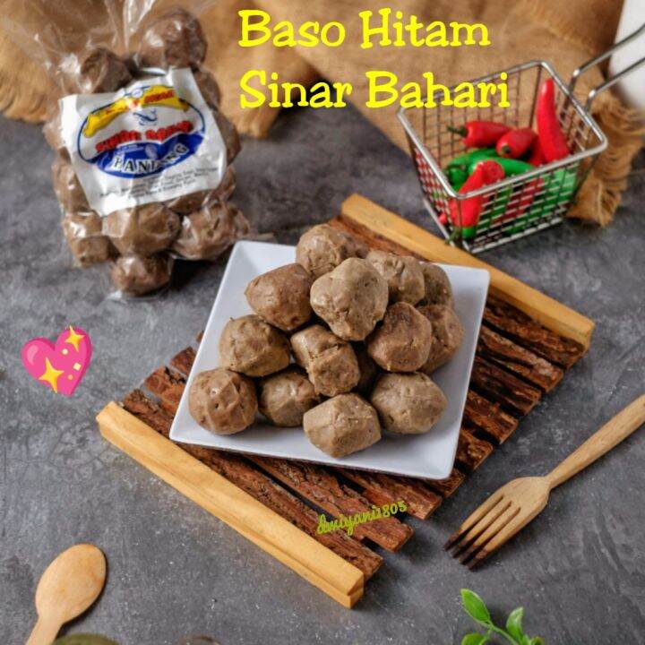 Baso Hitam Sinar Bahari Baso Ikan Hitam Isi 15 Pcs Tanpa Bumbu