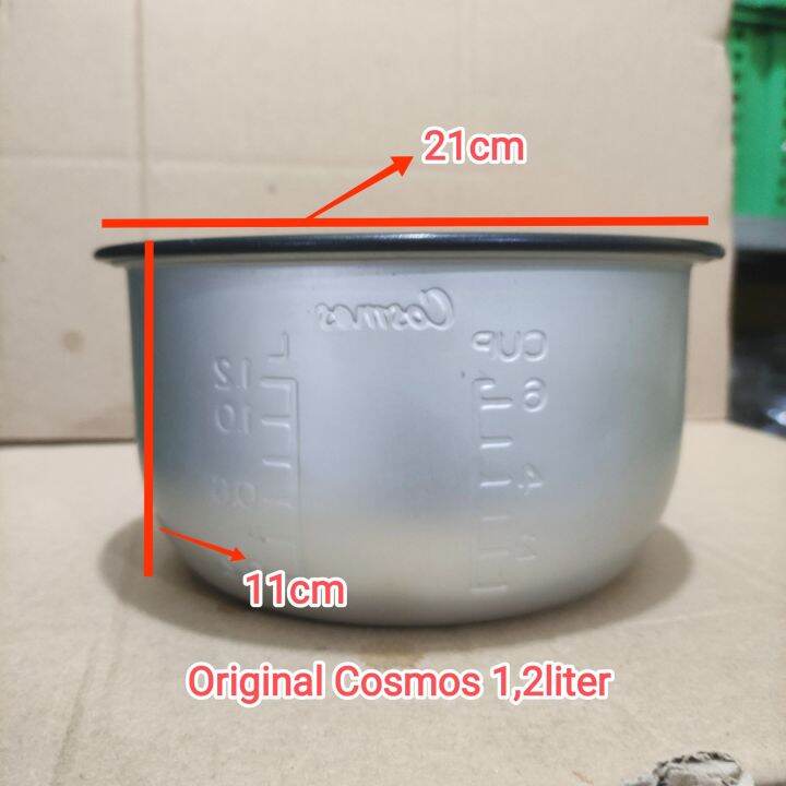 Panci Teflon Mejikom Cosmos Original 1,2L Kapasitas 1,2Liter Magic Com