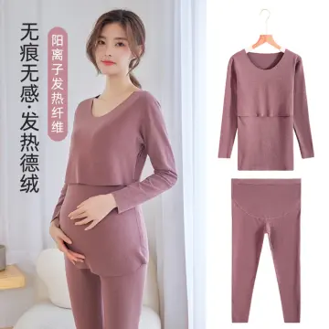 2024 Autumn Postpartum Woman Breastfeeding Clothes Set Long