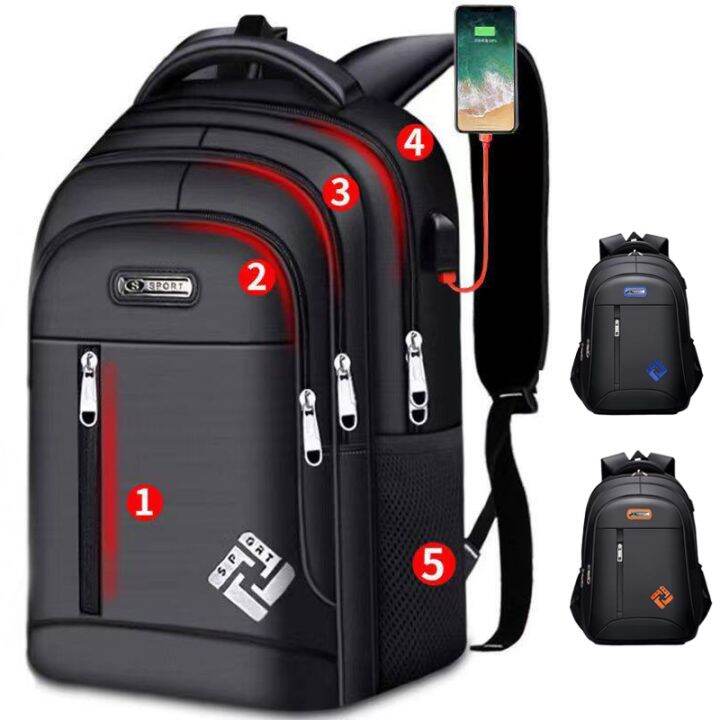 【Malaysia Stock】Men Bags Men's Laptop Bag Business Bag Waterproof Travel Backpack large capacity