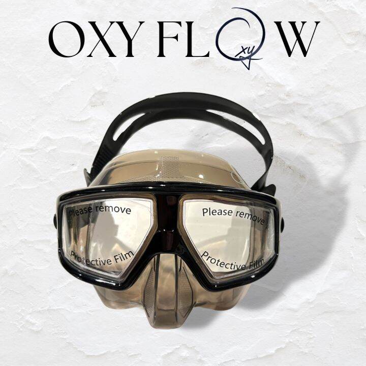 oxy-flow-mask-low-volume-mask-เลนส์-poly-carbonate-มุมมอง-180องศา-anti-fog