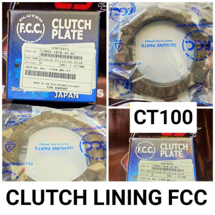 CT 100 CLUTCH LINING FCC ORIGINAL BAJAJ | Lazada PH