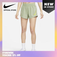 Nike Womens Swoosh Short Veneer Shorts - Oil Green