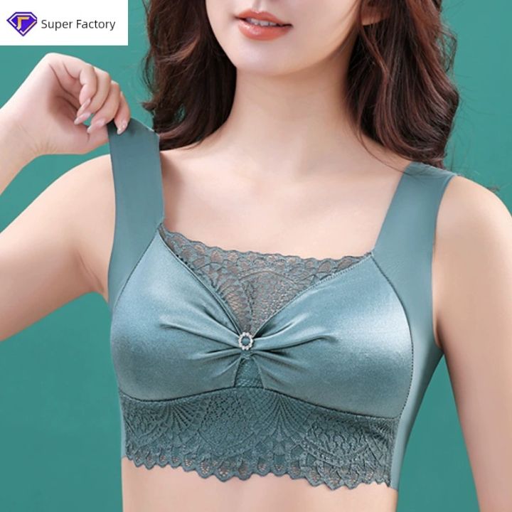 Traceless gathered chest wrap without steel ring vest style lingerie women  one piece fixed cup collection