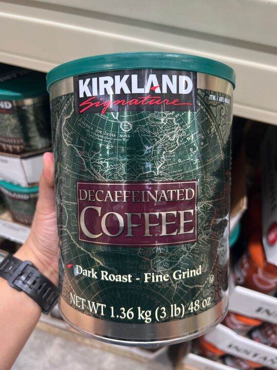 KIRKLAND SIGNATURE DARK ROAST DECAFFEINATED COFFEE 1.36kgs Lazada PH