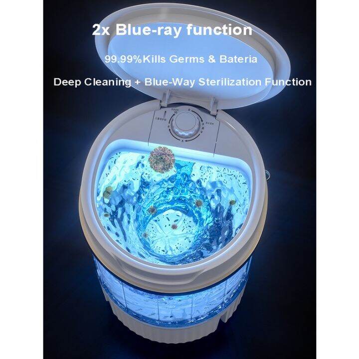 ZBDV Mini Washing Machine mesin basuh with Spin Dryer Bluray