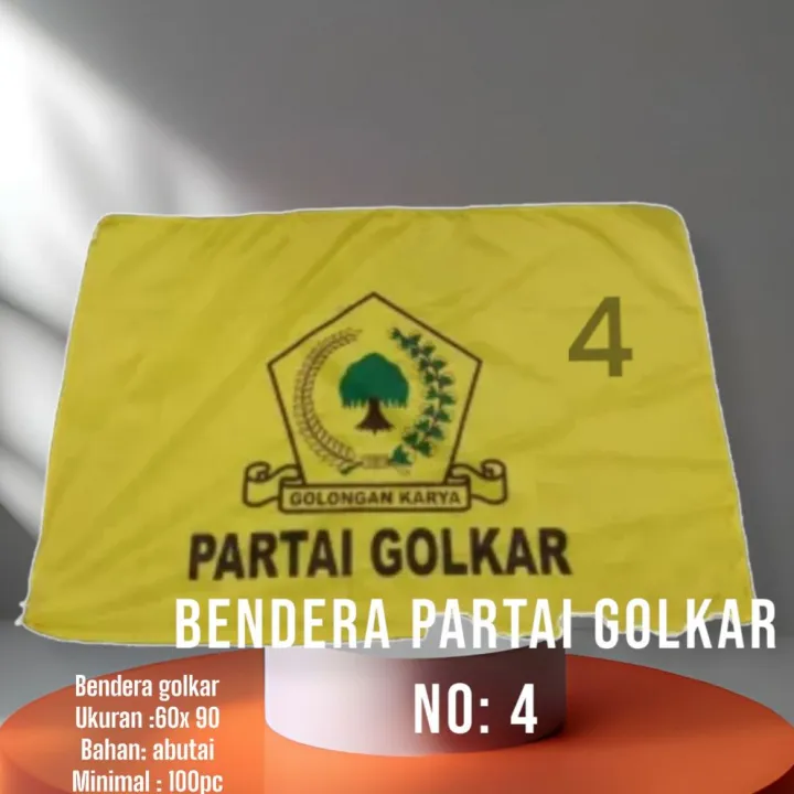 Bendera Partai Golkar Nomor 4 60 X 90 Minimal 100pc ⭐⭐⭐⭐⭐ Lazada