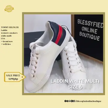 Buy Tommy Hilfiger Global Stripe Lace-Up Trainers in White 2024 Online