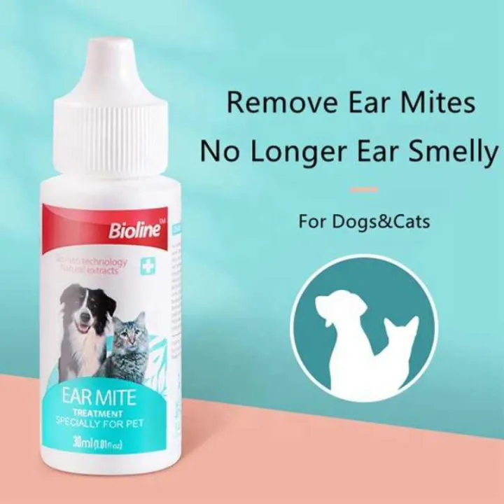 Bioline Ear Mite 30ml Bioline Ear Mite Treatment for Dogs and Cats