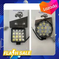 1อัน ไฟสปอร์ตไลท์ LEDติดรถ กลม/เหลี่ยม 12v=24v ขนาด110มิลx110มิล