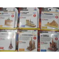 (set6แผง) mini puzzle World Architecture 3D สถานที่สำคัญของโลกแบบง่าย 3 มิติ จำนวน 9-11ชิ้น