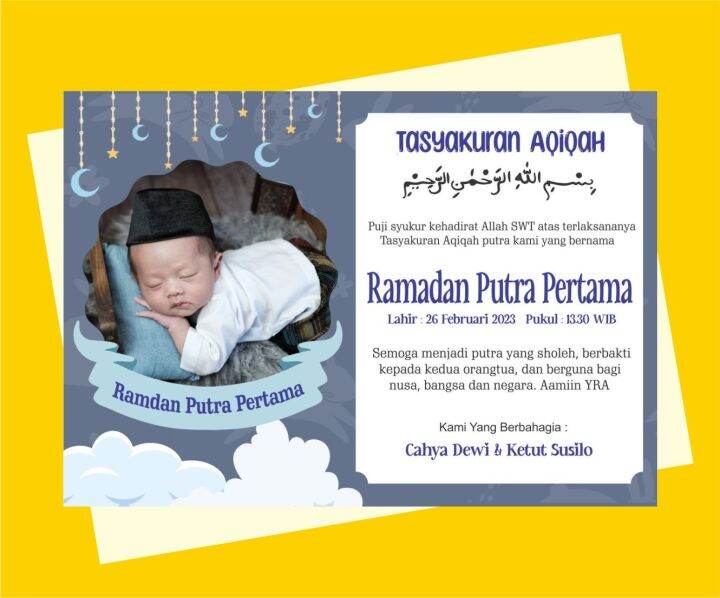 stiker tasyakuran aqiqah tasyakuran kelahiran isi 100 pcs free foto dan