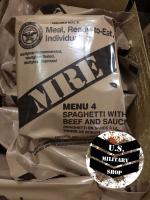 อาหารพร้อมทาน อาหารสำเร็จรูป MRE Menu 4 Spaghetti with Beef and Sauce