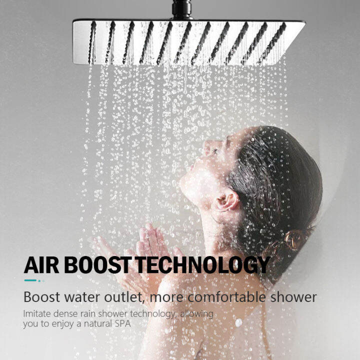 XTEN 8'' Rainfall Shower Head Only Rain Showerheads Set High Pressure