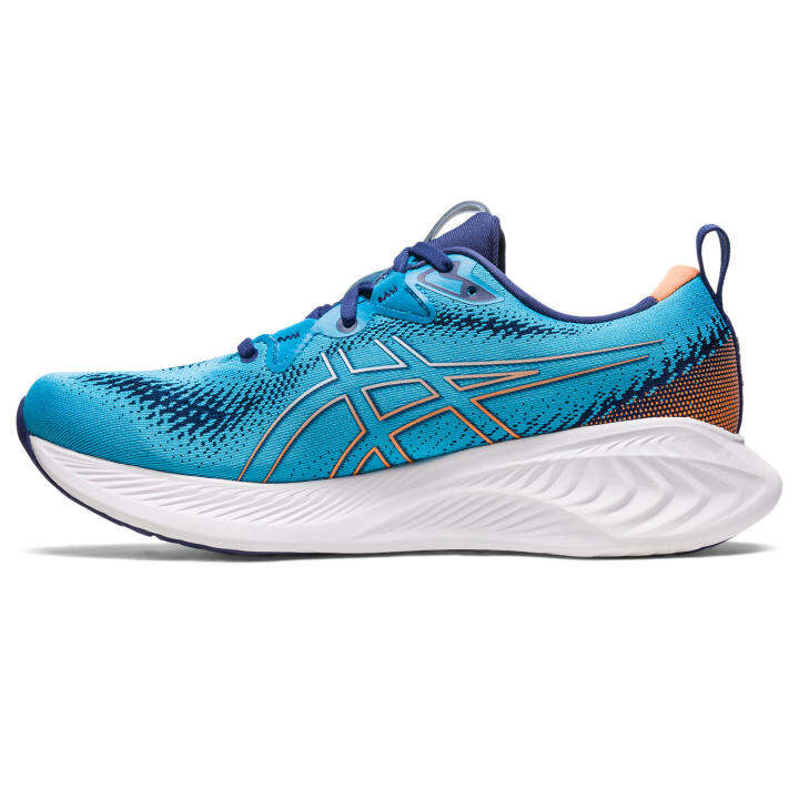 asics-gel-cumulus-25-men-running-รองเท้า-ผู้ชาย-รองเท้าผ้าใบ-รองเท้าวิ่ง-ของแท้-หน้ากว้าง-2e-island-blue-sun-peach