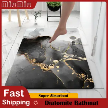 Diatomite Bathroom Bath Mat, Rug - Marble Elegance - Antislip