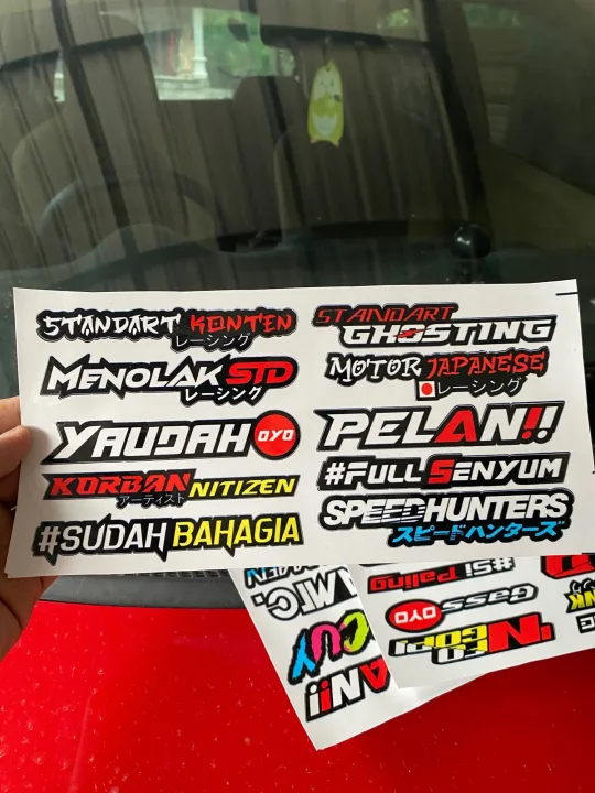 Sticker Pack Kata Kata Racing Stiker Terbaru Stiker Viral Sticker Cutting Stiker Pack