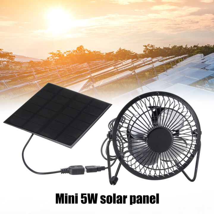 Solar Panel Powered Fan Mini Ventilator for Pet Chicken House