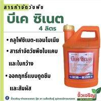 บีเค ซิเนต 4ลิตร (กลูโฟซิเต-แอมโมเนีย) น้ำสีส้ม สารกำจัดวัชพิชใบแคบและใบกว้าง (สารเผาไหม้)