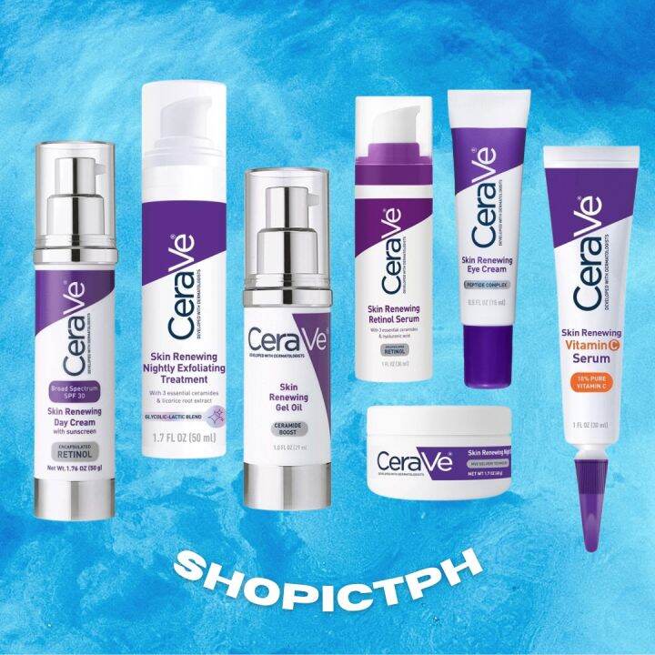 CeraVe Skin Renewing Moisturizer, Oil, Serum, Eye Cream, Exfoliating Treatment Lazada PH