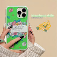 Wansheng เคสโทรศัพท์มือถือลายภาพสีน้ำมันลายดอกไม้สไตล์ฝรั่งเศสกรอบสีคอนทราสต์สำหรับ iphone13promax iPhone 13เคสป้องกันซิลิโคนกันกระแทกไอเดียสร้างสรรค์แบบใหม่สำหรับผู้หญิงและผู้หญิงสำหรับ14Pro 12 14PM