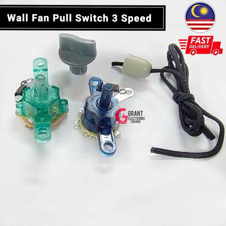 Electric Wall Fan 3 Speed Rotation Pull Selection Selector Switch Kipas