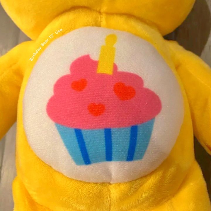 usa-pre-order-ตุ๊กตาแคร์แบร์-สีเหลือง-care-bears-birthday-bear-12-นิ้ว-สินค้านำเข้าแท้จากอเมริกา