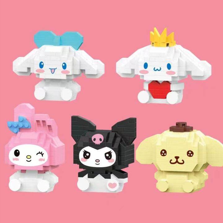 Cinnamon Dog Kuromi Mini Building Blocks Cute Anime Figures Toys ...