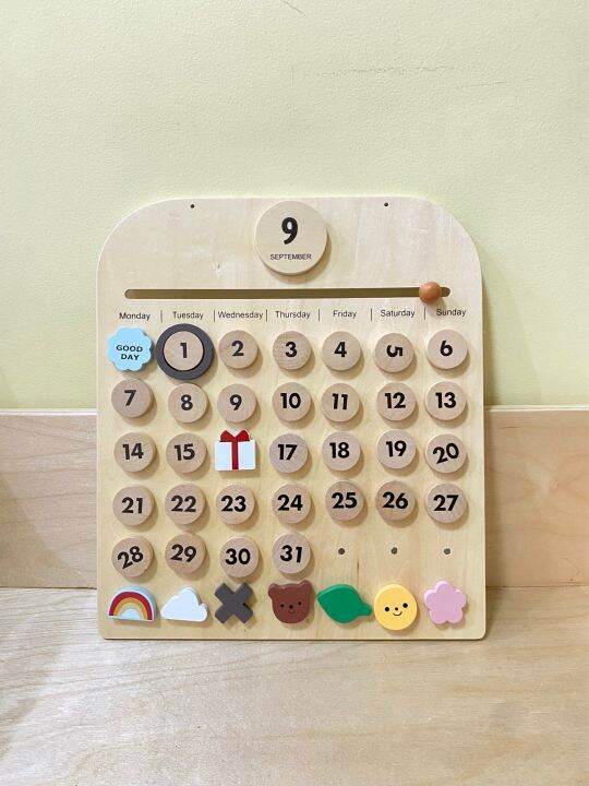 Wooden Perpetual Calendar For Kids / Montessori Calendar / Magnetic ...