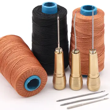 Leather Sewing Waxed Thread Leather Thread for Sewing Heavy Thread for  Leather Sewing Machine Thread for Leather Craft Shoe Repairing 150D  50m[Dark Brown] 