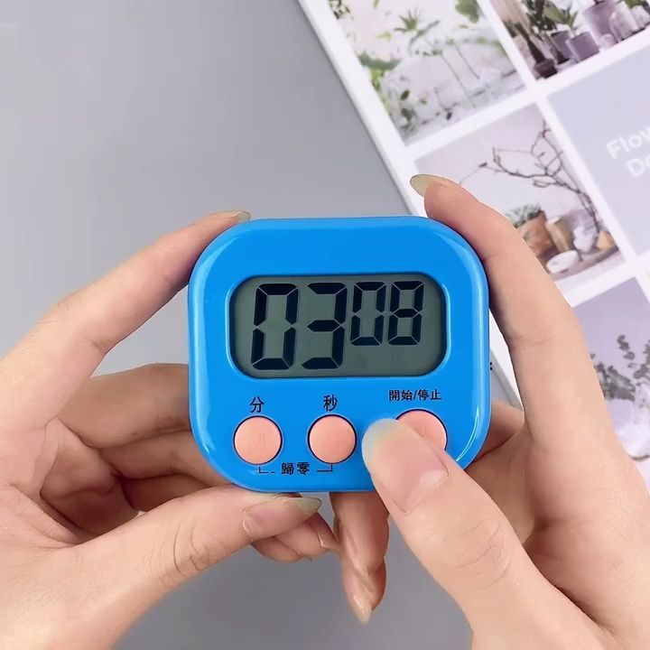 Digital Timer,1Pcs Small Count Down/UP Clock w Magnetic,Kitchen Timer Light  Blue