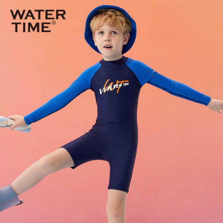 Watertime Children's Swimsuit 2023 New Boys' LongSleeved Warm One